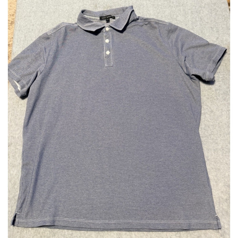Robert Barakett Mens‎ Polo Shirt Large Blue Golf Short Sleeve Casual Outdoors